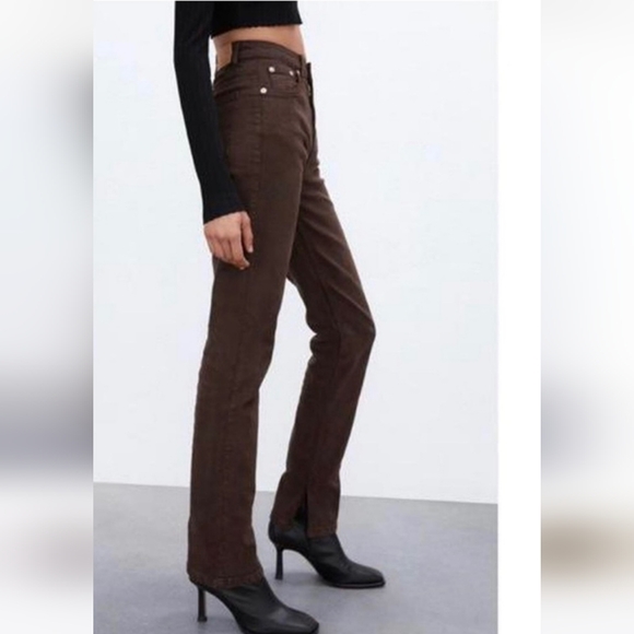 🤩Host Pick❤️ZARA 90s Split Hem Jeans Women's Size 2 - Picture 1 of 11